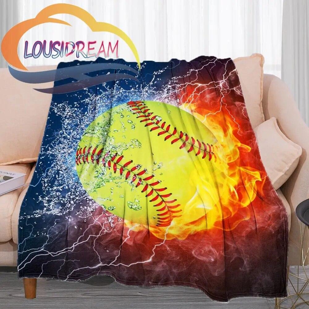 Sports ball Blanket Print All Season Lightweight Plush Cozy Super Soft Luxury Couch Sofa Bed Blanket{Customize your picture}