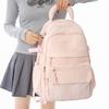 Casual Large Capacity Lightweight Patchwork Backpack for Girls Student School Bag Leisure College Style Double Shoulder Bag