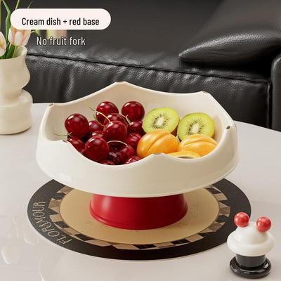 KANGMO Hohe Fuß-Dopamin-Ablassbare Obstteller-Set mit Gabeln