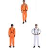 Astronautenkostuum voor volwassenen, gemaakt van ademend polyester, voor thema-evenementen