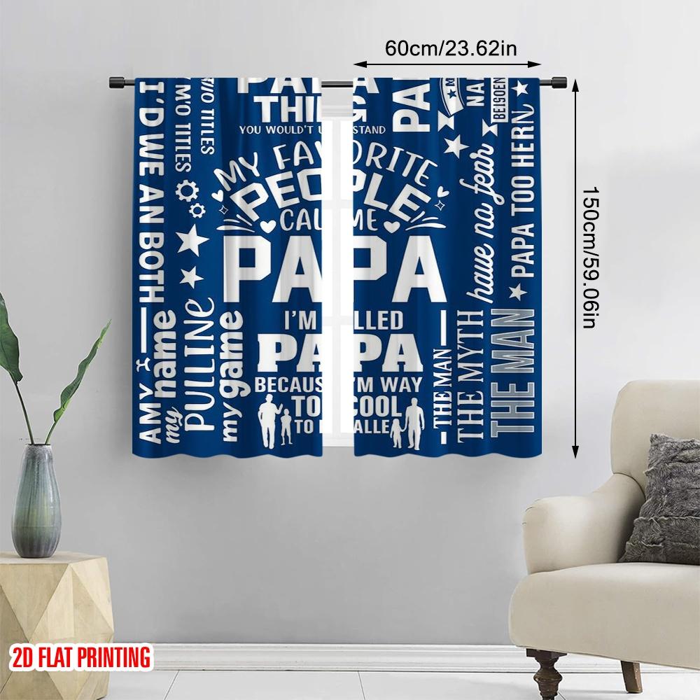 2 Stück, 2D-Flachdruck Vorhang Beliebt Papas Stolz Vielseitig Langlebig Polyester (ohne Stange) Vielseitig Alles Ideal für die Küche,