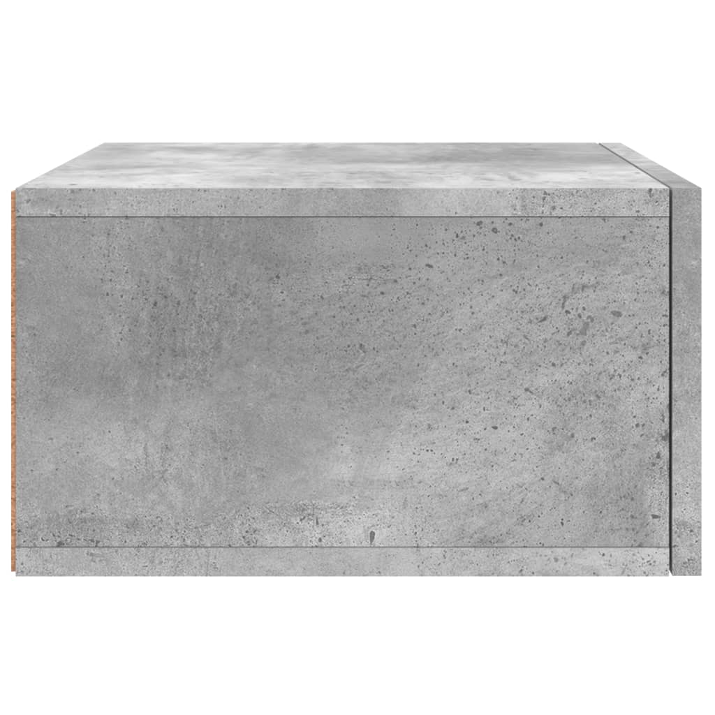 Wall Mounted Nightstand Concrete Gray 35 x 35 x 20 cm