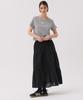 AWESOME STUDIO Cotton Tiered Long Skirt White