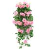Simulation Flowers Vines Silk Roses Wall Hanging Wedding Decor Artificial Rose Vine Living Room Shopping Mall Decoration Flower
