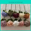 Hydrangea Silk Artificial Flower Lifelike Single Stem For Wedding Decor Home