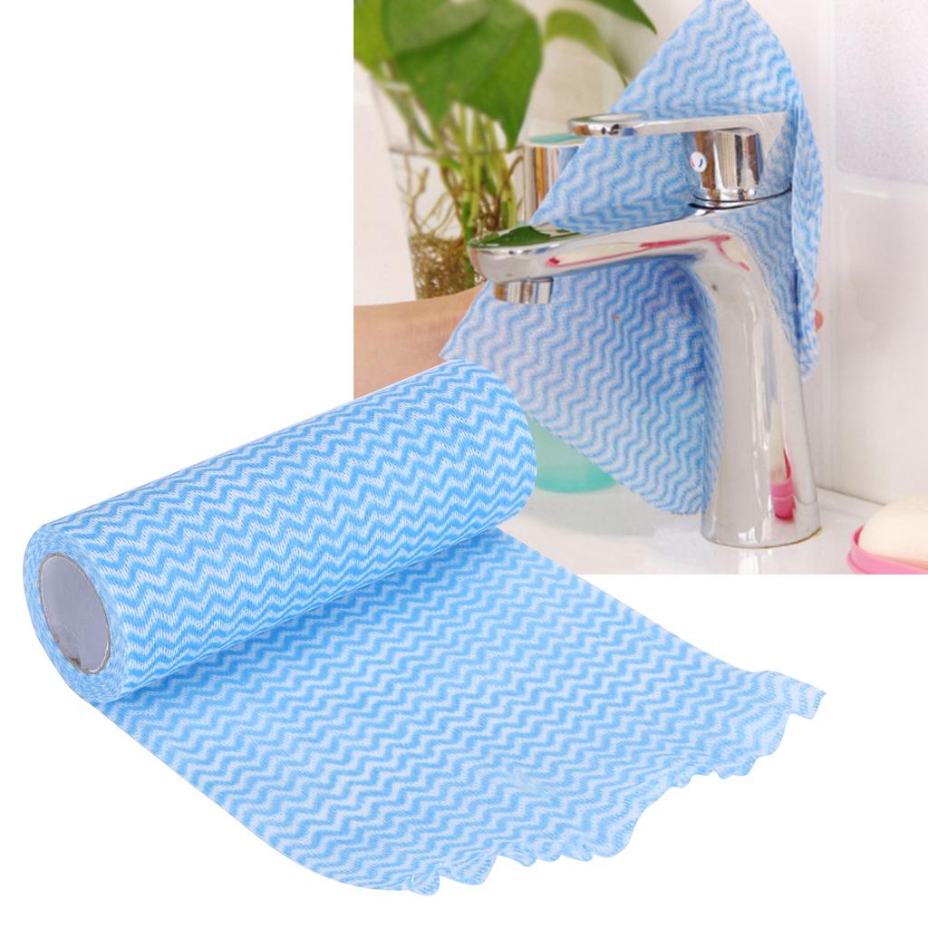 NonWoven Fabric Disposable Rag Dishcloth Washing Cleaning Cloth Towel Kitchen Supplies(Blue )