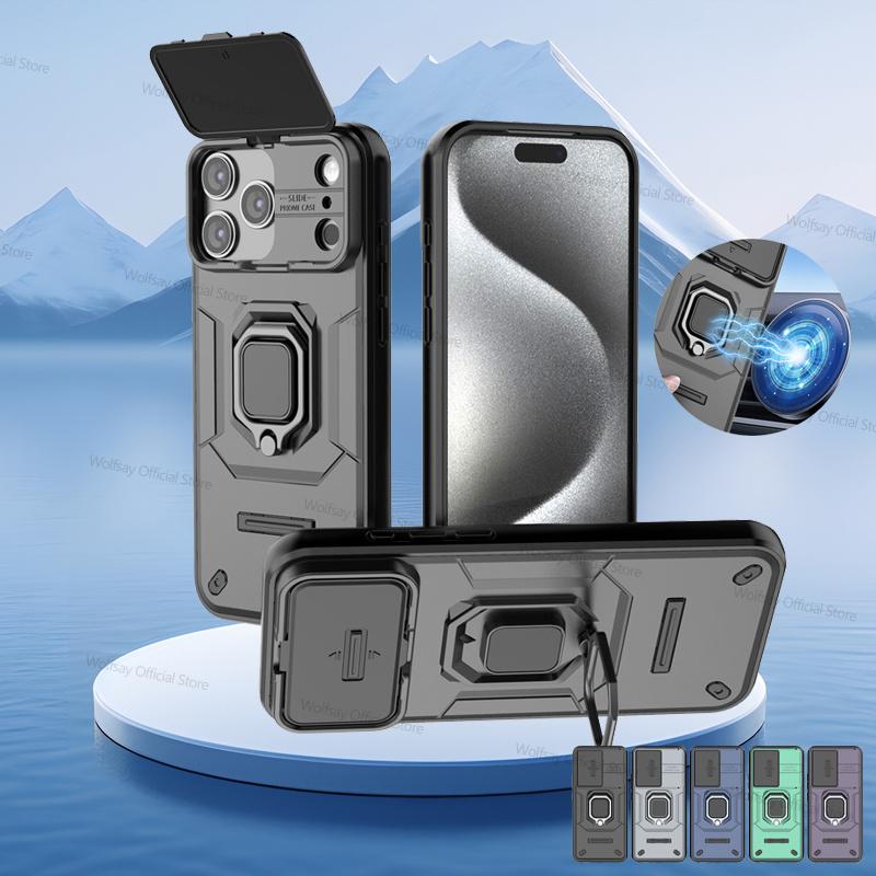 For iPhone 17 Pro Max Case Slide Camera Phone Case iPhone 17 Air iPhone 17 Pro Max Cover Armor PC Shockproof Back Cover Cases