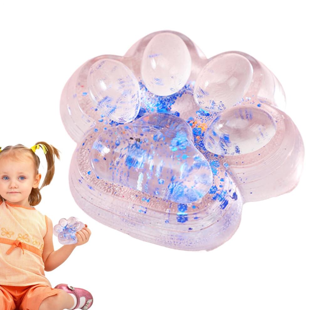 Cat Paw Soft Toy, Ultra Soft Sensory Squeeze Paw, Stress Fidget Toy for Adults and Kids, Cute Animal Lover Gift for Girls, Home Or Office Use Blue