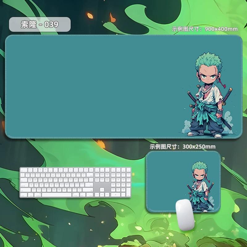 High Quality Roronoa Zoro ONE PIECE Leather Mouse Pad Oversized Small Cartoon Office Game E-sports Computer Keyboard Pad Table Mat Animation Periphery