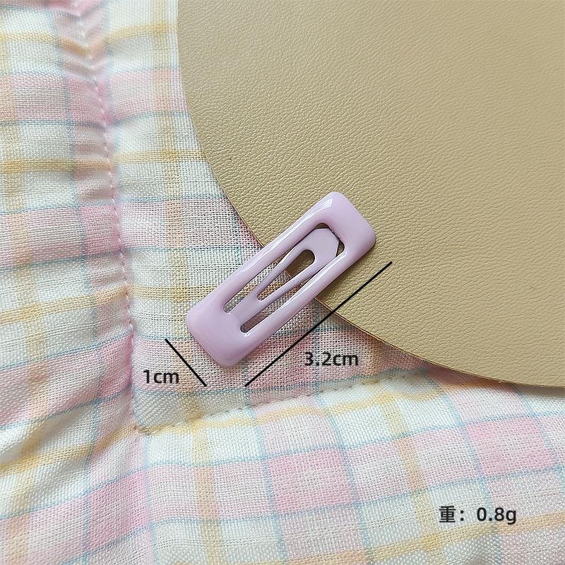 Mini-Quadrat-Klammer 3cm Süße BB-Klammer Bonbonfarbe Sommer Kinder abgebrochene Haare Macaronfarbe Seitenklammer Haarnadel Haarschmuck