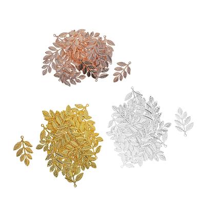 90Pcs/lot Large Filigree Leaf Branches Jewelry Making Findings