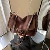 Popular retro underarm bag women's new commuter shoulder messenger bag Mao Mao tote bag