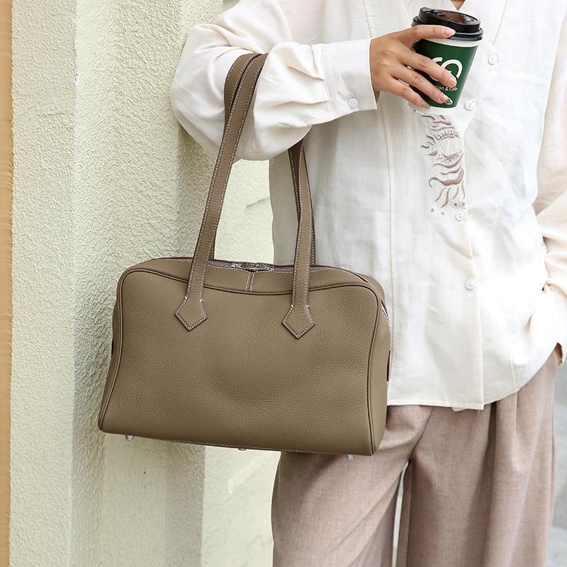 High-end Luxury Leather Bag - Boston Tote Bag - Shoulder Bag for Women