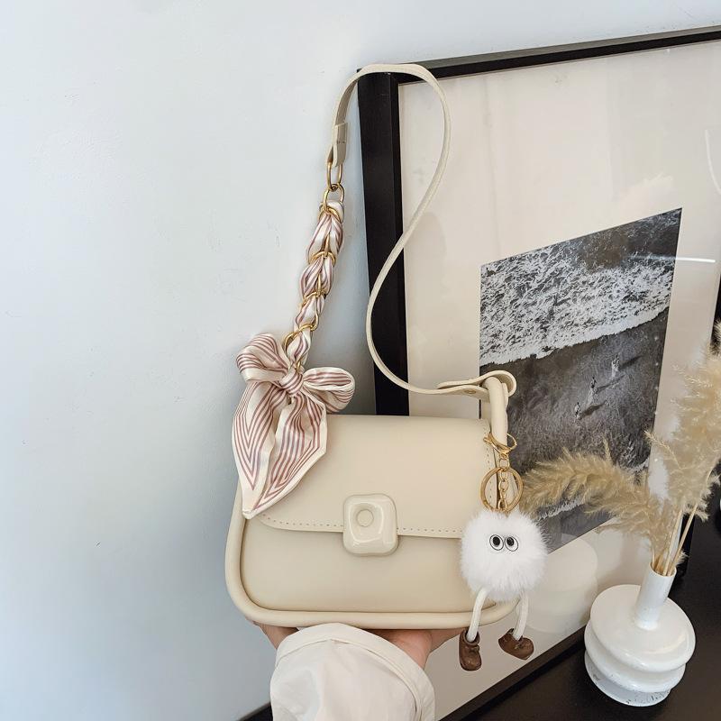 

Simple and beautiful saddle bag summer new retro high texture fashion solid color shoulder armpit bag women no pendant