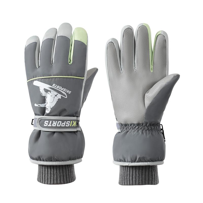 Outdoor Waterproof Touchscreen Fashion Adjustable Custom Men Sports Snowing Winter Ski Gloves