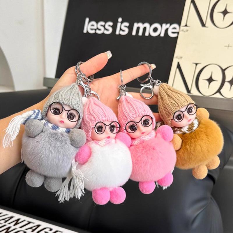 Internet Celebrity Scarf Doll Keychain Plush Pendant: Unisex Bag Charm & Birthday Gift