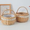 Rattan storage basket Willow weaving portable flower basket Woven vegetable picking fruit basket Bread steamed bread storage basket