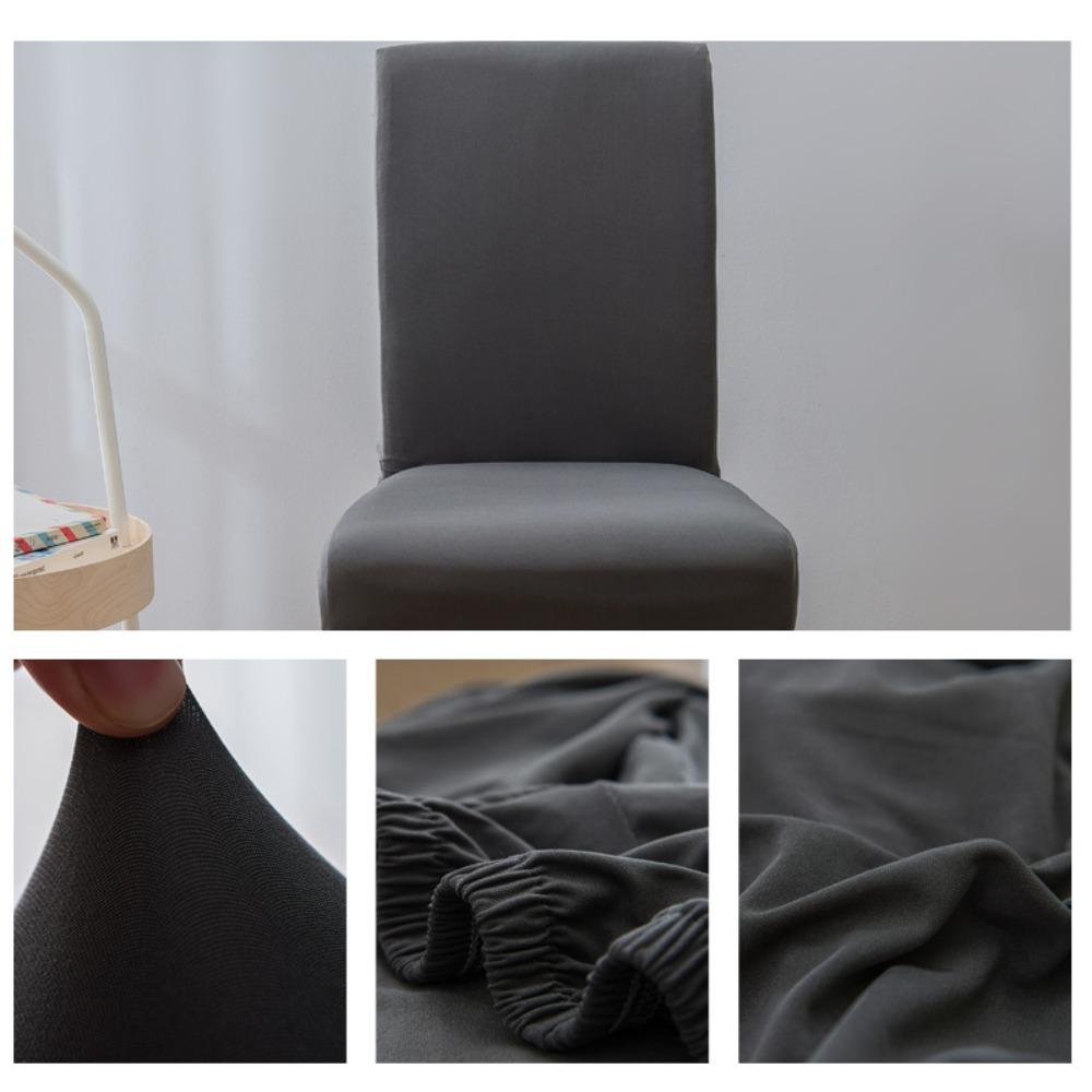 Elastic Cushion Cover Pure Color Chair Slipcover High Quality Dining Chair Cover