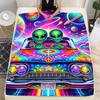 Alien Space Car Flannel Blanket Home Sofa Lunch Break Blankets Children Student Blankets Nap Cover Kid Camping Bed Couch Office