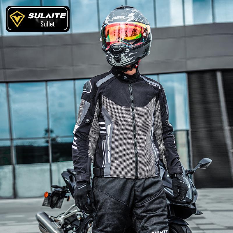 SULAITE Pánský čtyřsezónní protipádový závodní a off-roadový prodyšný motocyklový oblek