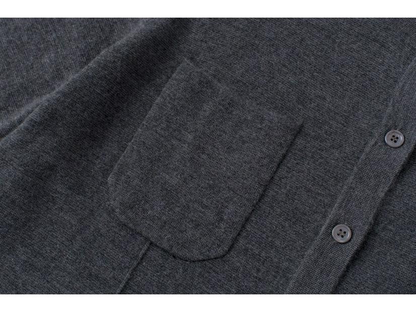 100% Pure Cashmere Thickened Crew Neck Single-Breasted Cardigan—Casual Autumn/Winter Fashion Sweater