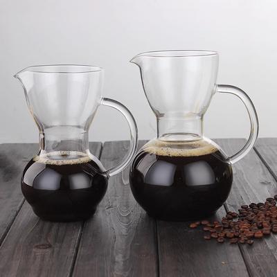 Hand Brewing Coffee Pot High Borosilicate Glass High Temperatureresistant Coffee Sharing Pot Large Capacity Heat-proof Handle Special for Hand Brewing