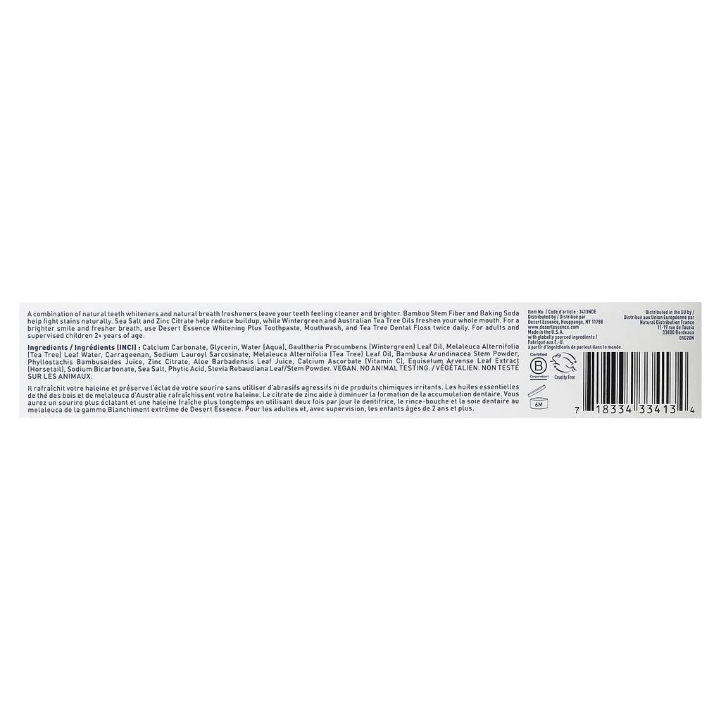 Tea Tree Oil Whitening Plus Toothpaste, Cool Mint, 6.25 Oz (176 G)