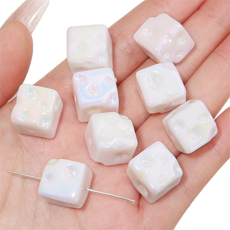 

Бусины для браслетов ручной работы, акриловые цветные бусины для сотовых телефонов, квадратные бусины в форме сыра, ручная работа, цветная подвеска, ювелирные аксессуары about 5 pcs/pack