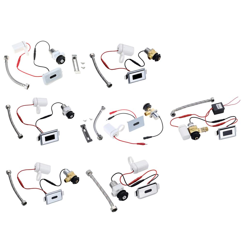 Touchless Urinal Flush Kits Sensor Flush Valve Toilet Flush Repair Kits Washroom Concealed Wall Mount Sensor Set
