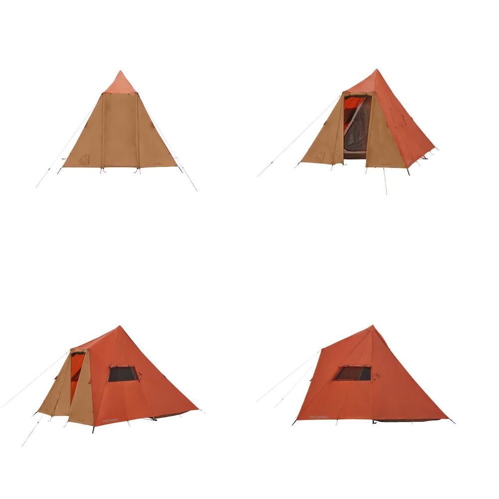 Cort de camping în aer liber NORDISK Thrymheim 3 Tipi Tip Pole Free 3 Pers. 3 122055 Picante/Caju (Thrymheim PU)