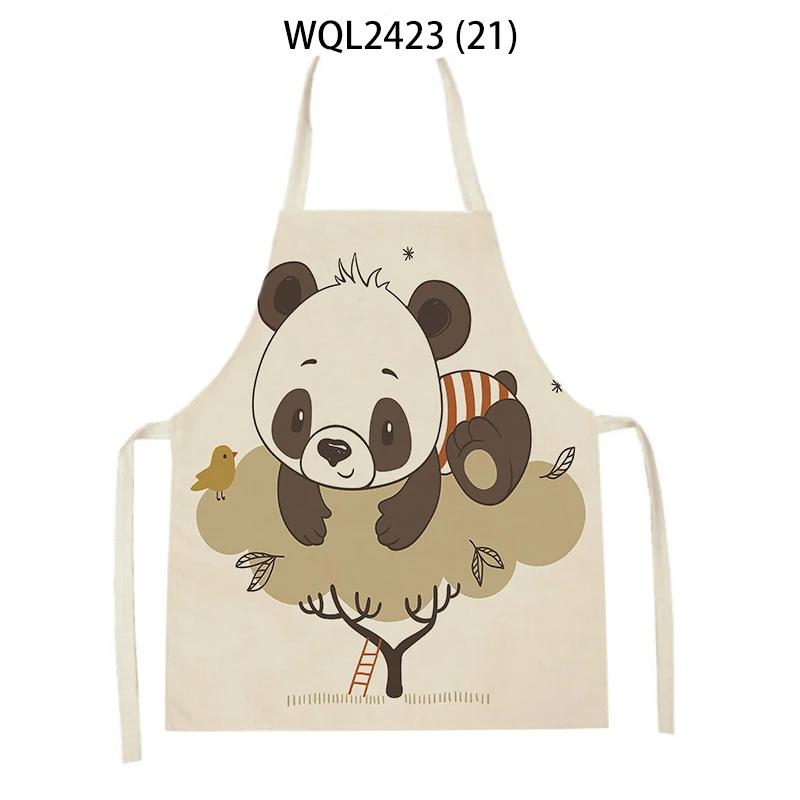 Animal Elephant Monkey Kitchen Aprons Linen Aprons Home Cooking Baking Accessories Aprons Kitchen Accessories Delantal Cocina