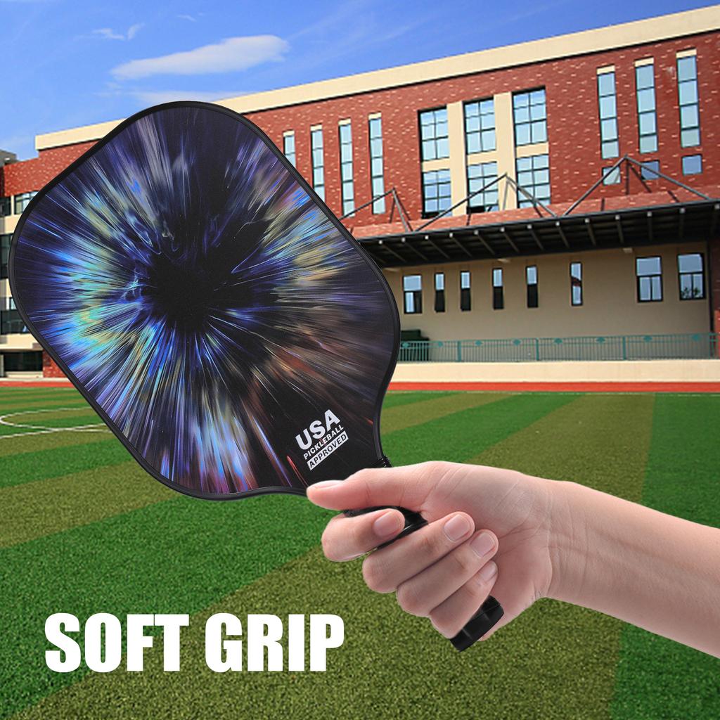 Fiberglas Pickleball Rackets Set Pickleball Paddle Set of 2 Rackets and 4 Pickleballs Balls