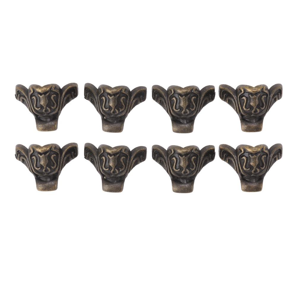 8pcs 8 Pieces Decorative Legs Zinc Alloy Corner Protector Feet Hardware Furniture Legs Furniture