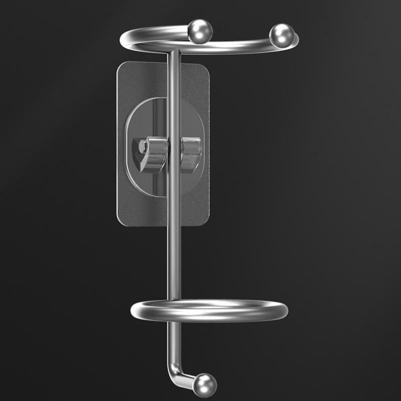 

Stainless Steel Electric Toothbrush Holder Waterproof Toothpaste Toothbrush Holder No-Nail Bathroom Storage Rack серебряный