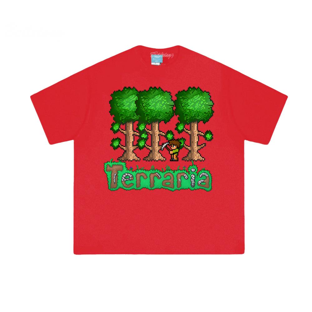 Terraria Pixel Style GAME Printing T Shirt 2026 Short Sleeve Casual T-shirt Summer Unisex Tshirt Manga Clothes
