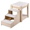 Pet Bunk Bed with Stairs Dog/Cat Window Perch for Bedside Indoor Use