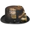 Homosexuální cylindr Steampunkový cylindr s brýlemi Černý Halloweenský cylindr Karneval
