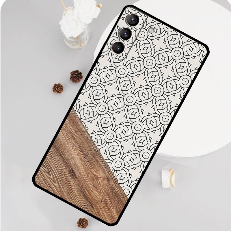 Boho Botanical Leaf Cow Cactus Case For Samsung Galaxy S23 FE S20 S21 S22 Ultra S8 S9 S10 Plus Note 10 20 Ultra Soft Cover