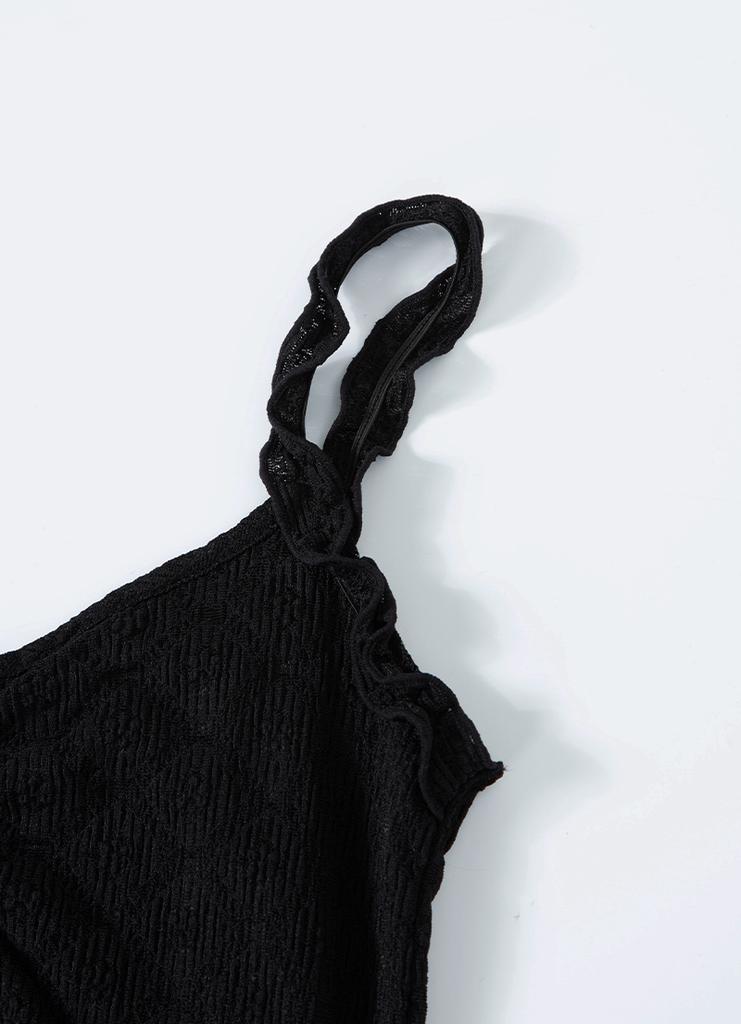 Aejeuon Blossom Mini Dress / Black