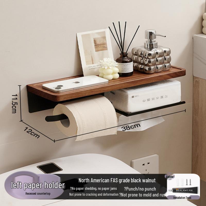 Hàndùn Walnut Wood Toilet Paper Holder