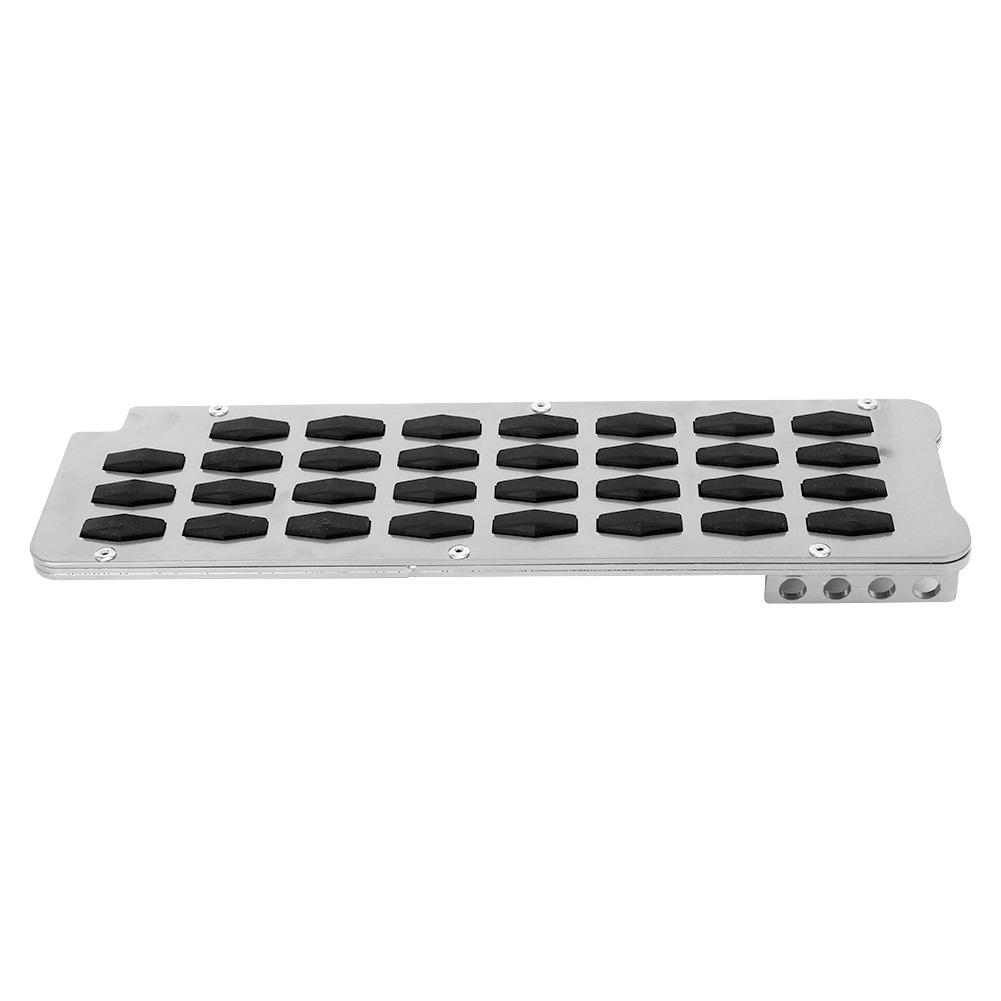Pedale Poggia Piede Lato Sinistro in Metallo per Auto con Pad Antiscivolo Adatto per Jeep Wrangler JK