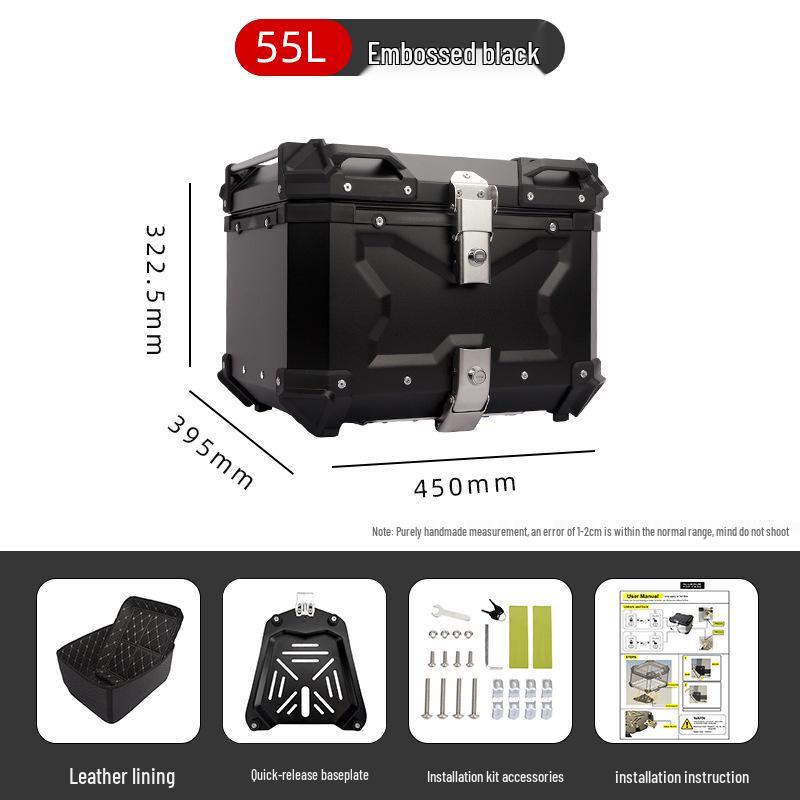 45L/100L Large Capacity Aluminum Alloy Electric Vehicle Tail Box for Motorcycles & Electric Bicycles