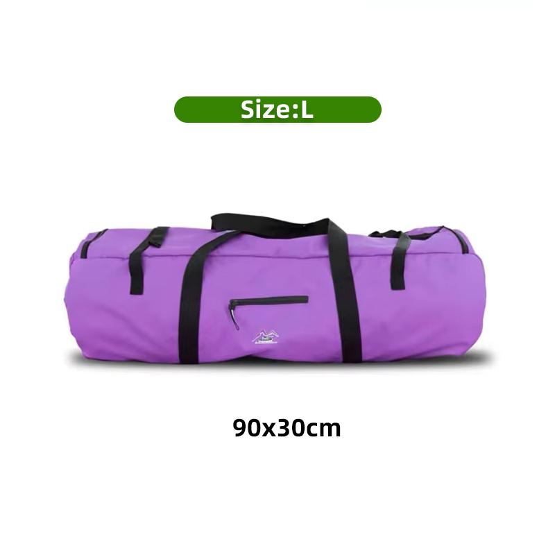 Multifunctional Outdoor Camping Travel Storage Bag Large Capacity Waterproof Outdoor Equipment Storage Bag Folding Canvas Bag Purple-90x30cm