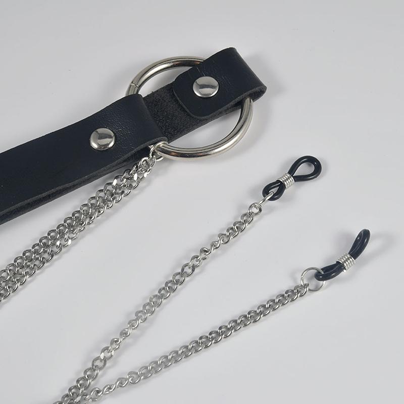 1Pc Nipple Ring With Choker Necklace Punk Style Long Chain Nipple Barbell Piercing Jewelry