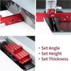 14PCS Saw Setup Blocks Woodworking Adjustable Height Gauge Set Ruler Measuring Table Saw Cushion Block Tool Accessories