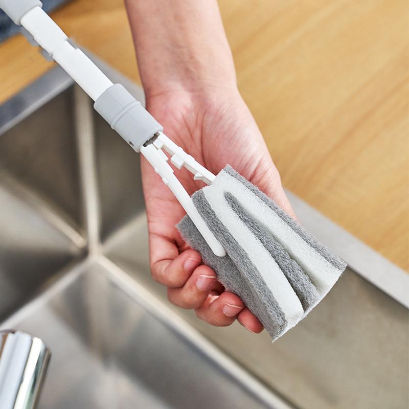 Flexible Bottle Baby Cleaner With Long Handle And Sponge For Home Kitchen Use