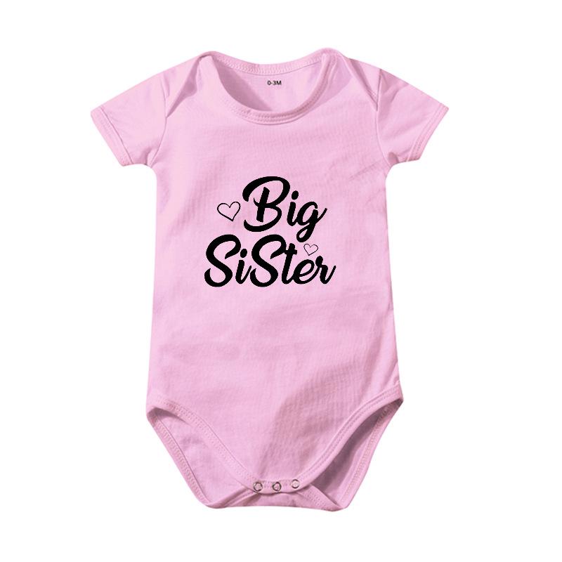 Pure Cotton Baby Onesie & Romper - Summer Big & Little Sister Twins