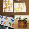 10pcs/pack Unfinished Wooden Cross Cutouts, Wood Cross Shaped Piece Slices Embellishments Ornaments for DIY Craft Art Supplies