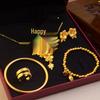 Chinese Style Gold Blossom Necklace Set for Brides - Wedding Jewelry