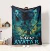 Custom Name Avatar World Flannel Blanket Throw Blanket Soft Warm Sofa Bed Decor Unique Gift